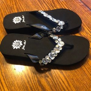Women’s Yellow Box Rhinestone Sandals